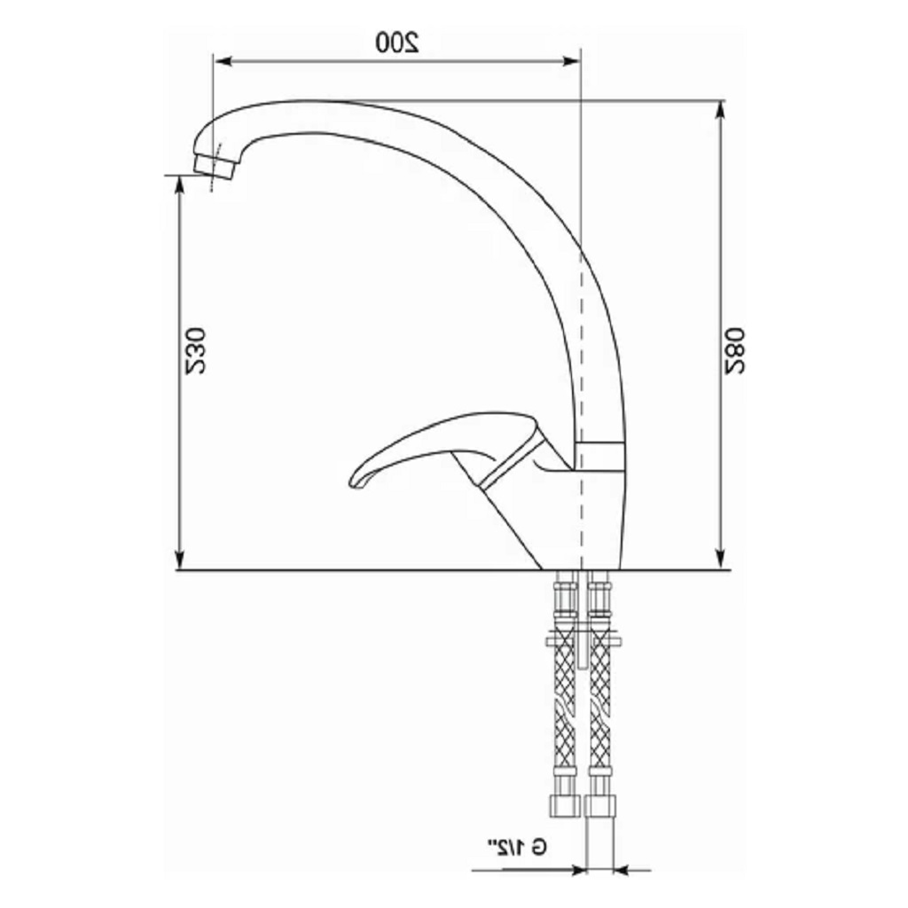 Смеситель Mixline ML-GS01, для кухни, терракот