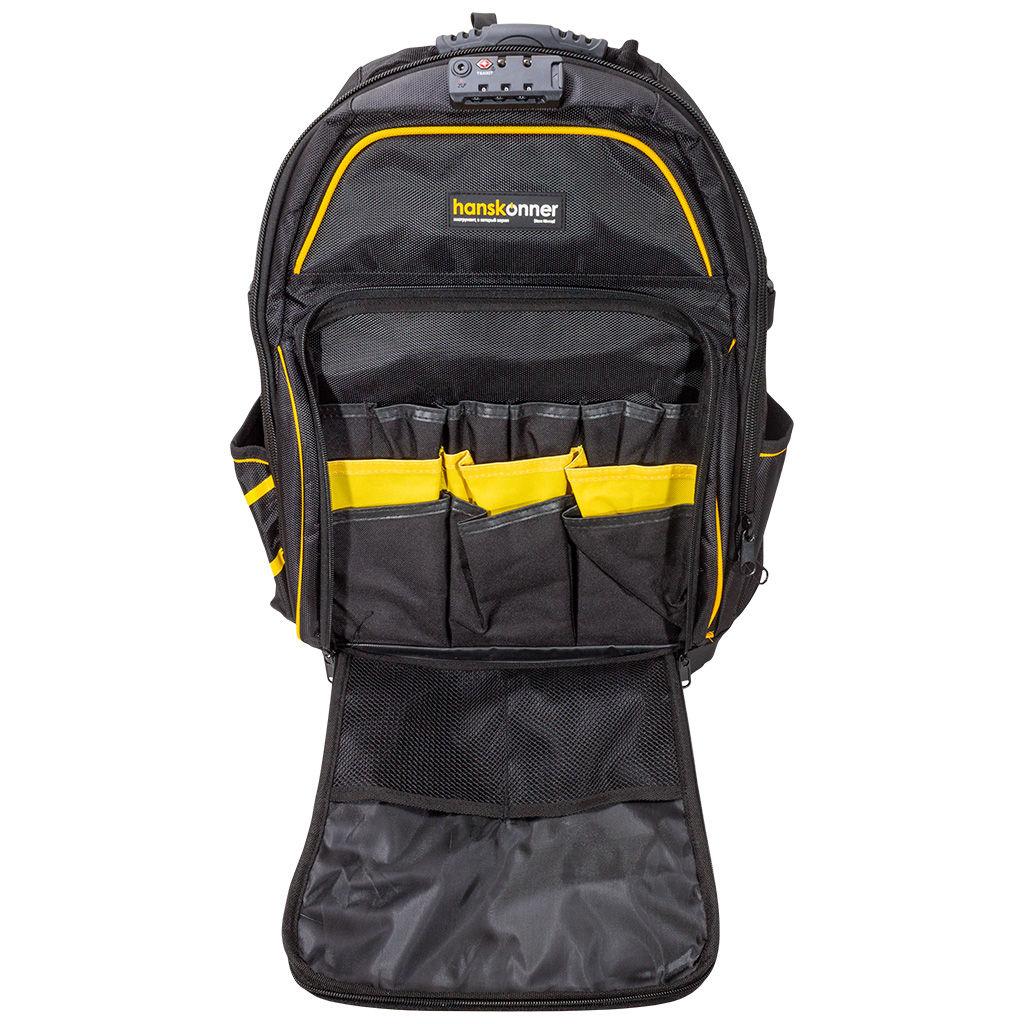 Рюкзак для инструмента Hanskonner HKBPЗ0161, с кодовым закмком, 61 карман