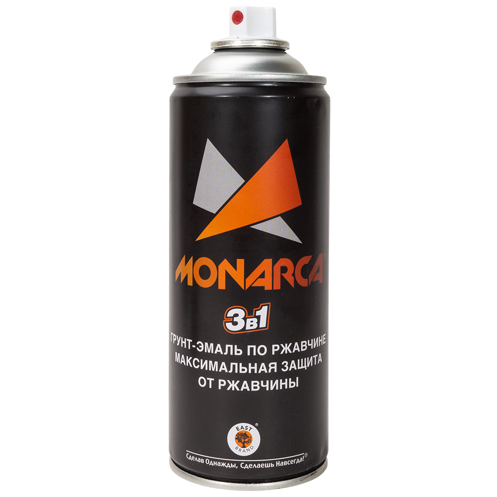 Грунт-эмаль Monarca, по ржавчине 3в1, аэрозольная, шоколадно-коричневый, 520мл
