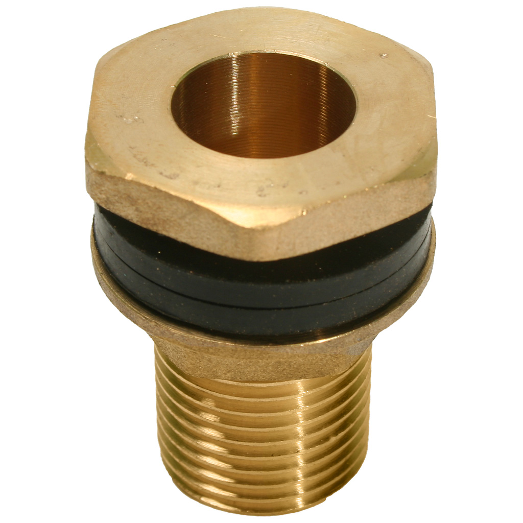 Переходник с фланцем для резервуара, никель, 1/2"