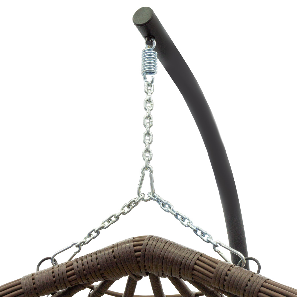 Кресло подвесное Ортис D50-MT002, двойное, коричневое