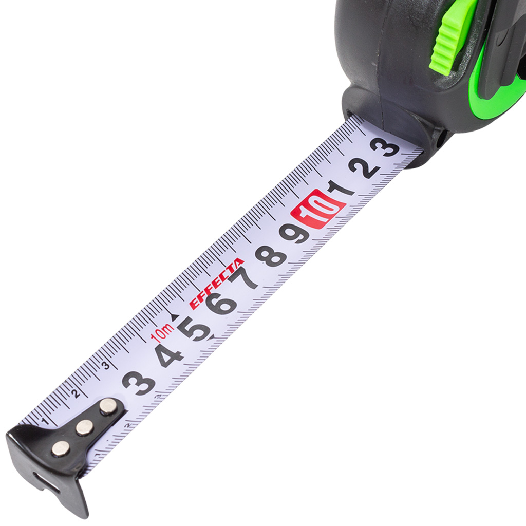Рулетка Effecta Snap, автостоп, 10м х 25мм