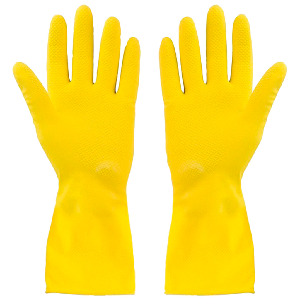 Перчатки Komfi, латексные, желтые, XL
