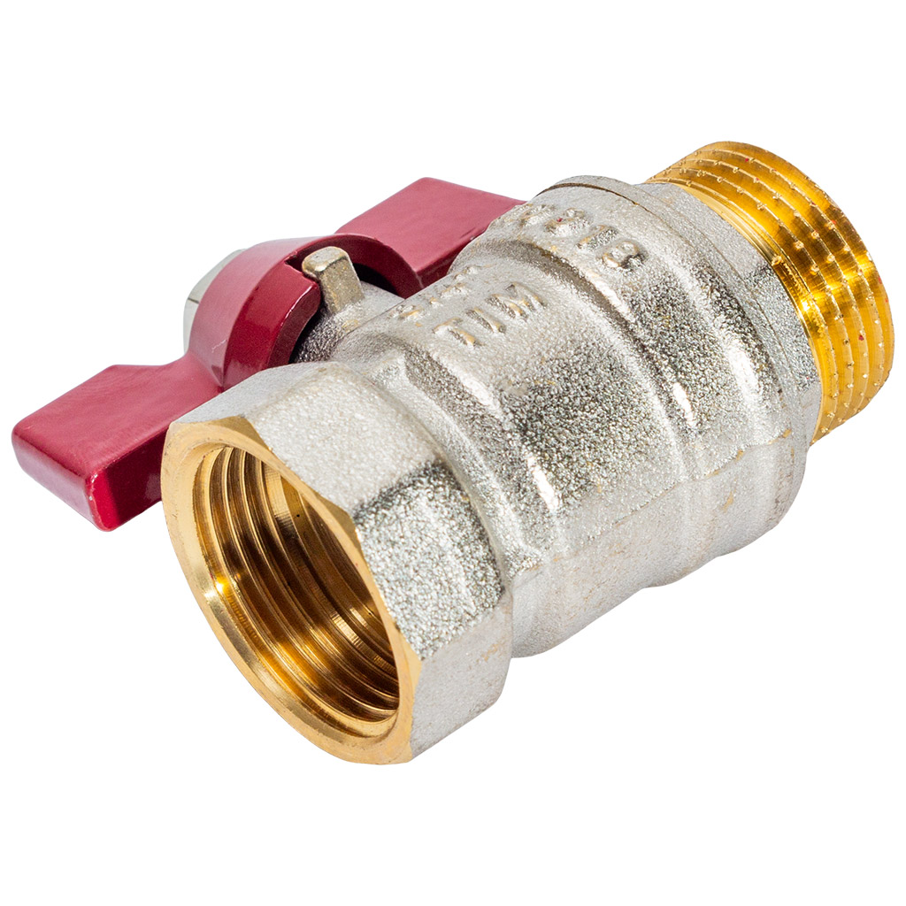 Кран шаровый для воды TIM, 3/4" г-ш, бабочка