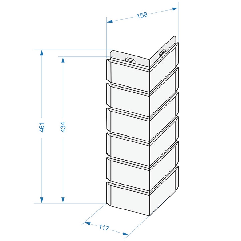 Угол фасадный, наружный Дёке Premium Berg, коричневый, 434мм