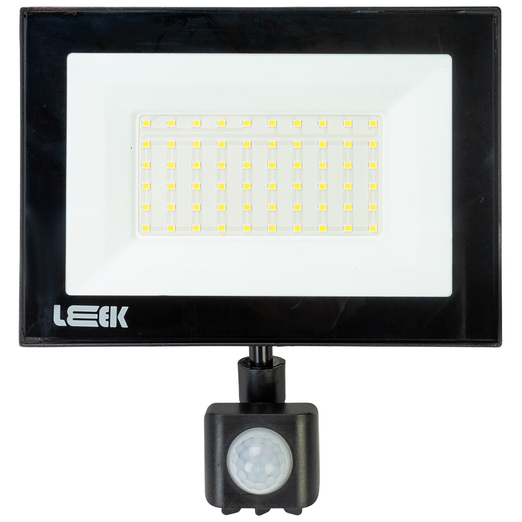 Прожектор светодиодный Leek, 70Вт, 6500К, с сенсором, IP65, черный