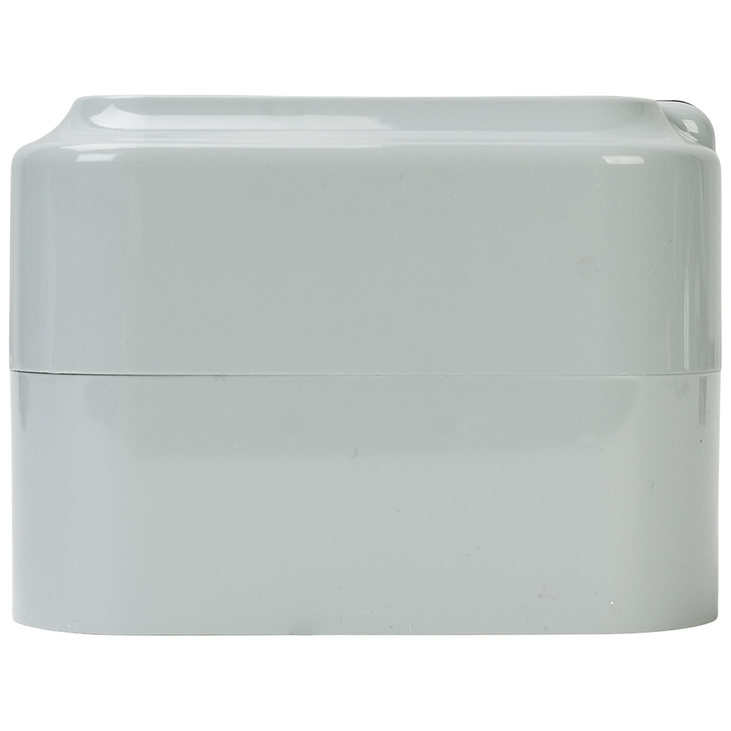 Розетка открытой проводки Bylectrica Пралеска Аква, 2-местная, 16А, с заземлением, с крышкой, IP54, серая