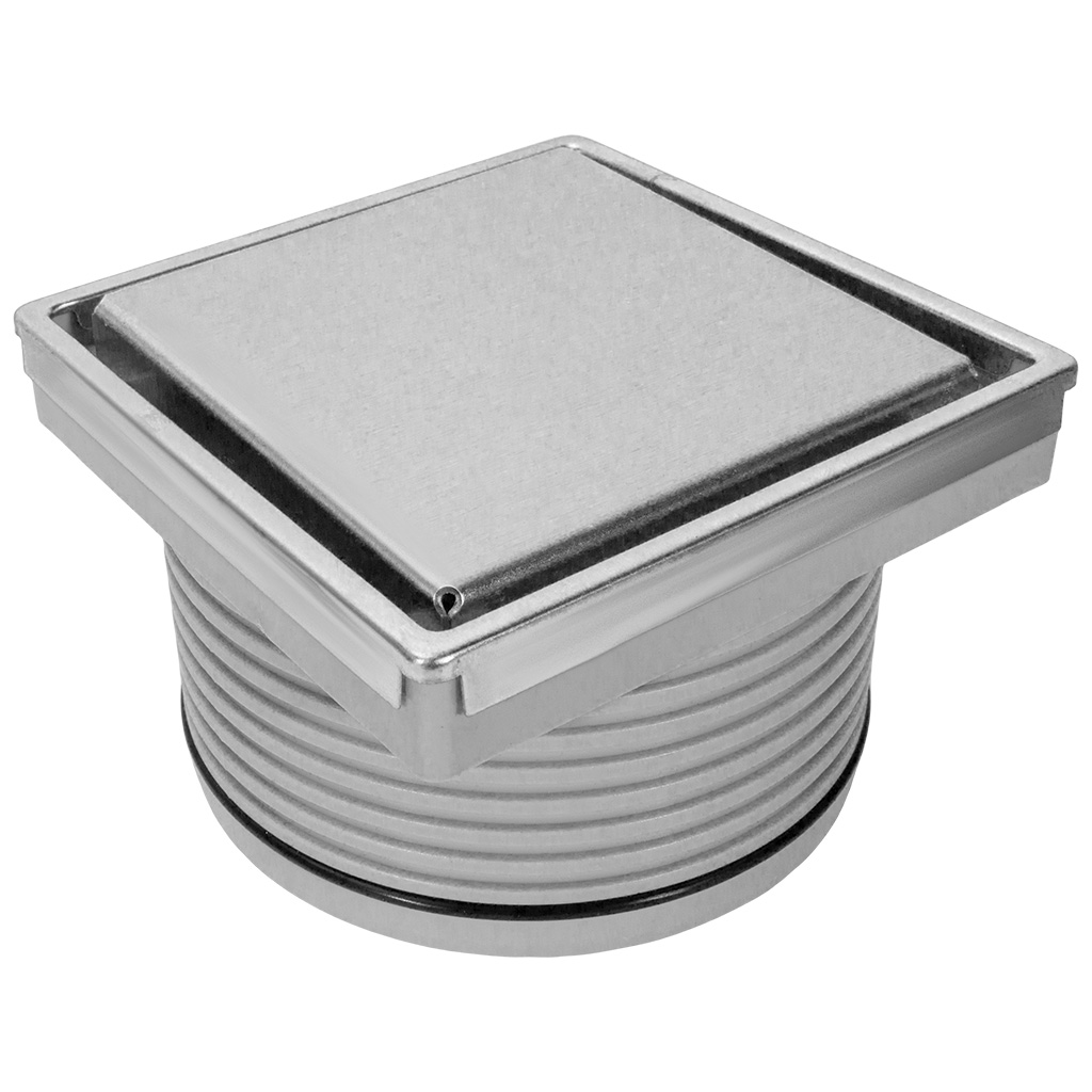 Трап Tim, горизонтальный выпуск, для внутренней канализации D50мм, 150х150мм