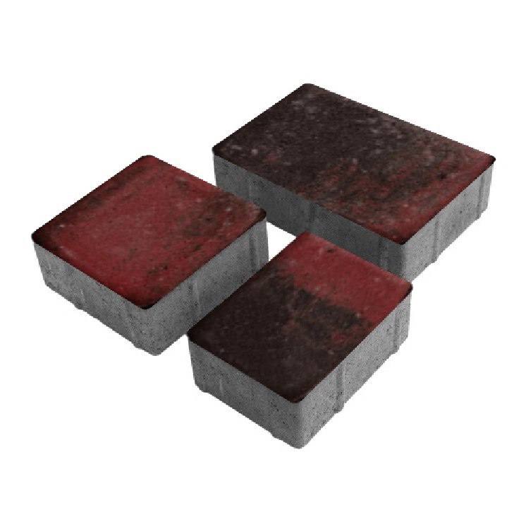 Плитка тротуарная прессованная "Европа", Зенит Черноземье, 3 формы, Бурый Антрацит колор-микс, 40мм, 20.04м2/уп.