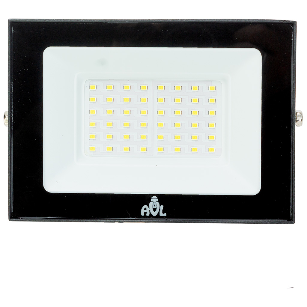 Прожектор светодиодный AVL, 50Вт, 6500K, IP65, черный