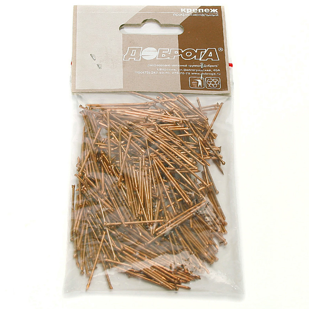 Гвоздь финишный  40 х 1.4мм, медь, 0.1кг