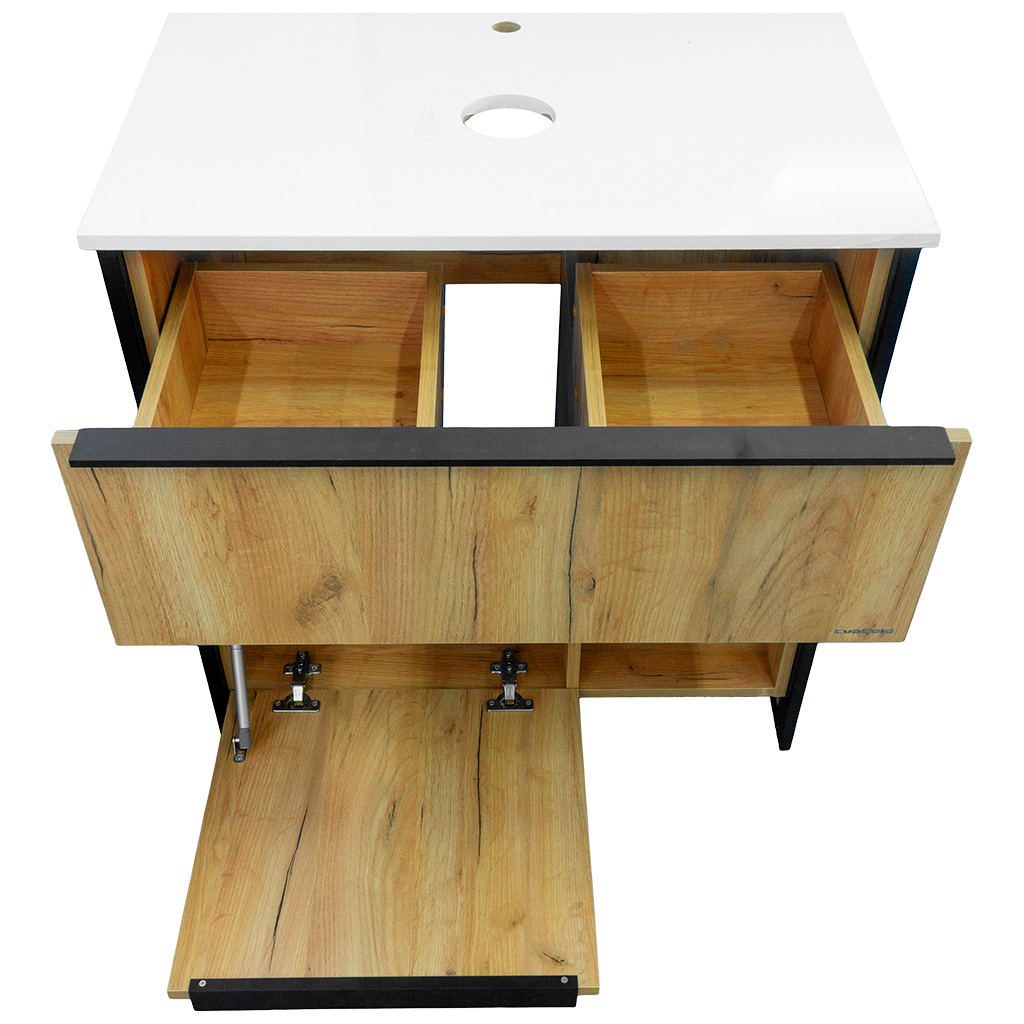 Тумба Irvin 80 под раковину Олимпия 560/Мокко 380/А257А, крафт золотой