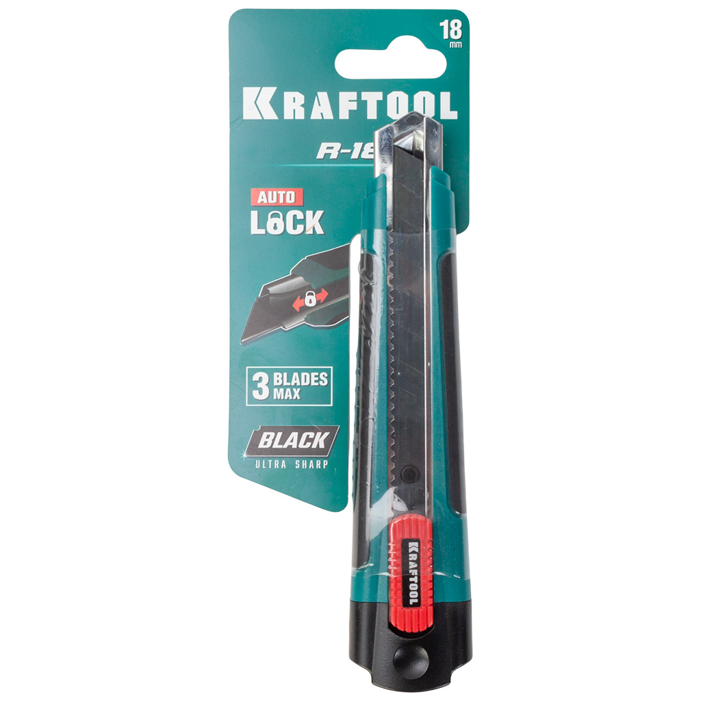 Нож сегментированный Kraftool, 18мм