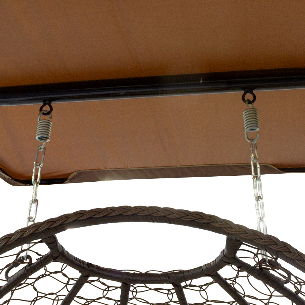 Кресло подвесное Беатрис 7036, двойное, коричневое