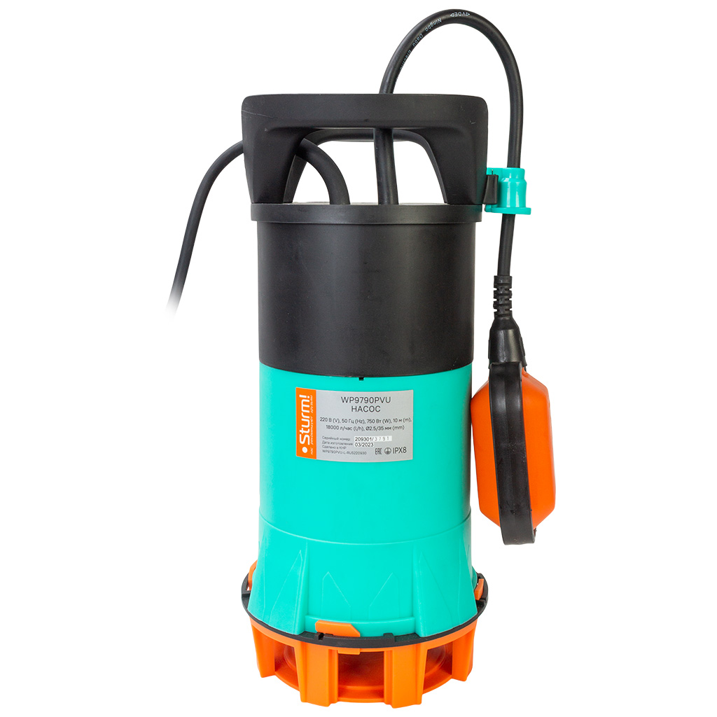 Насос дренажный Sturm! WP9790PVU, для чистой и грязной воды