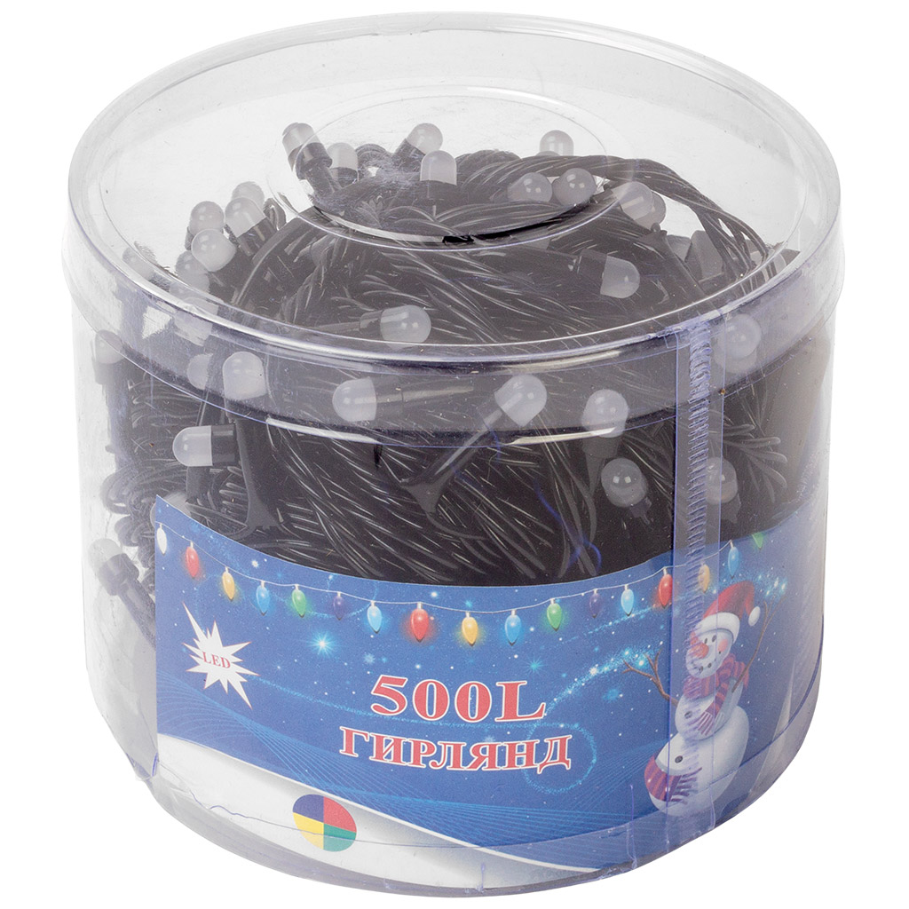 Электрогирлянда Нить, прямая, V8 500 ламп, цветной свет