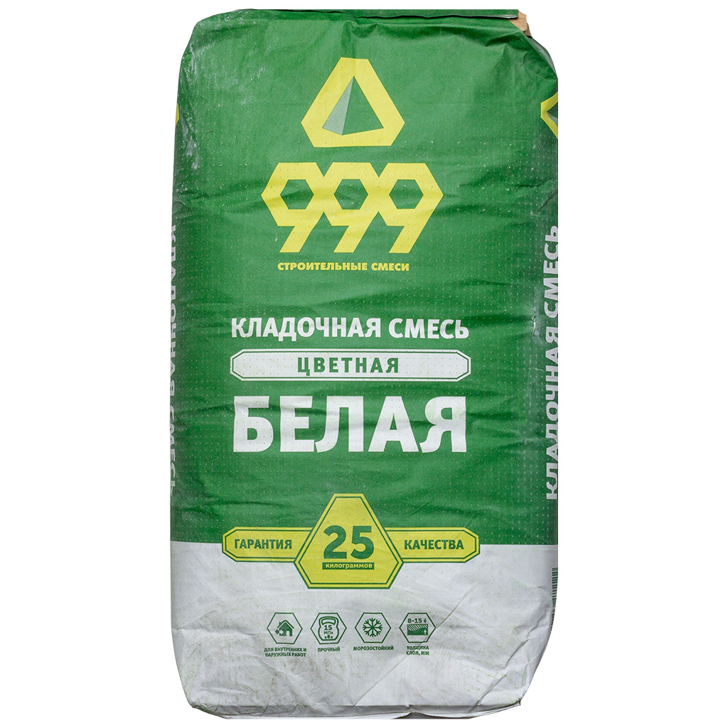 Смесь кладочная СМ999 М-150 белая, 25кг