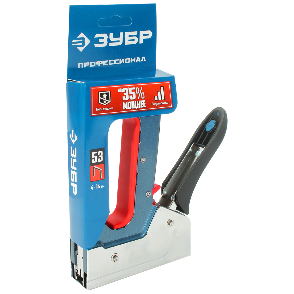 Степлер Зубр, рессорный ПМ-53 тип 53, 4-14мм, металлический корпус