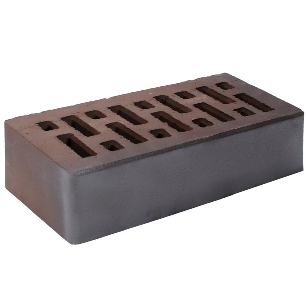 Кирпич лицевой керамический Старооскольский Recke, черный (Art 5-32-00-0-00), гладкий, 1,0НФ, М200-250, (480шт, упаковка)