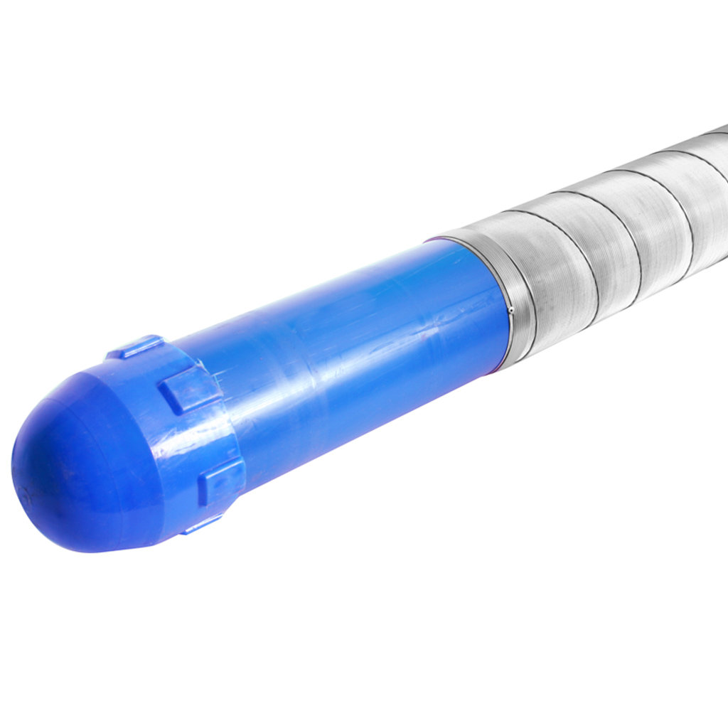 Фильтр скважинный ПВХ, d125мм, с заглушкой резьбовой