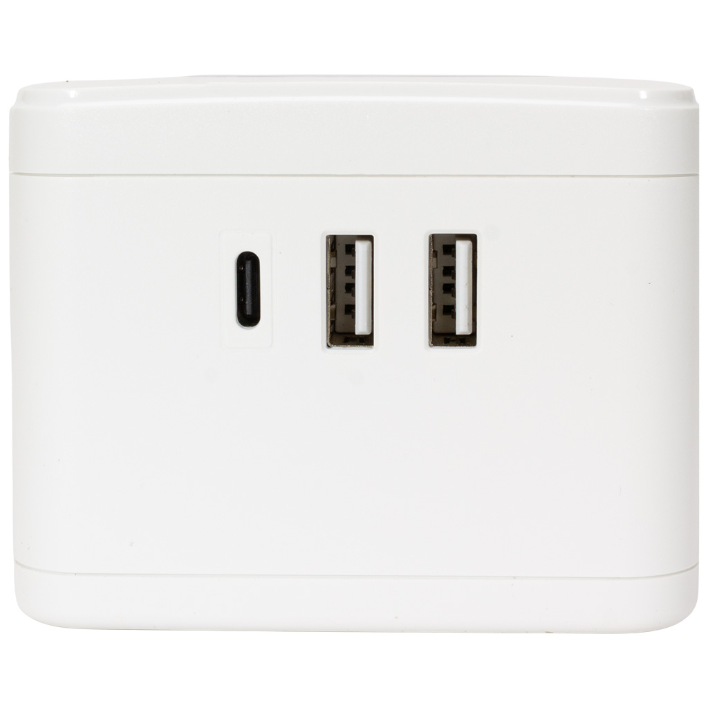 Удлинитель серии Куб EKF, 2-местный, 3м, ПВС 3х1мм, с заземлением, с USB