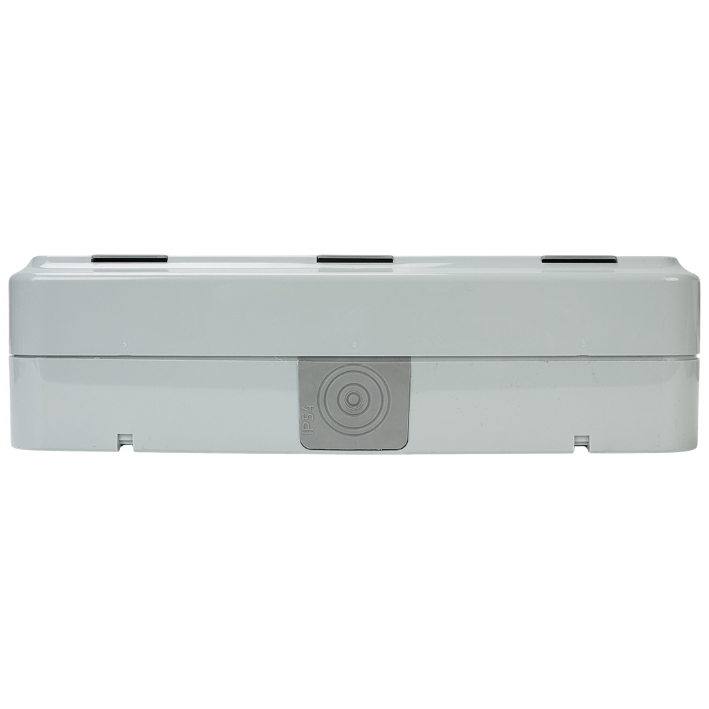 Блок открытой проводки Bylectrica Пралеска Аква, розетка 3-местная, с заземлением, с крышкой, IP54, серый