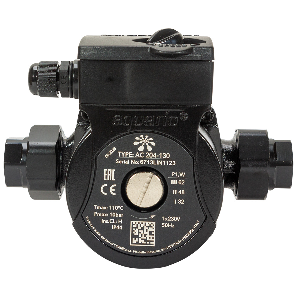 Насос циркуляционный Aquario АС 204, 130мм, с гайками