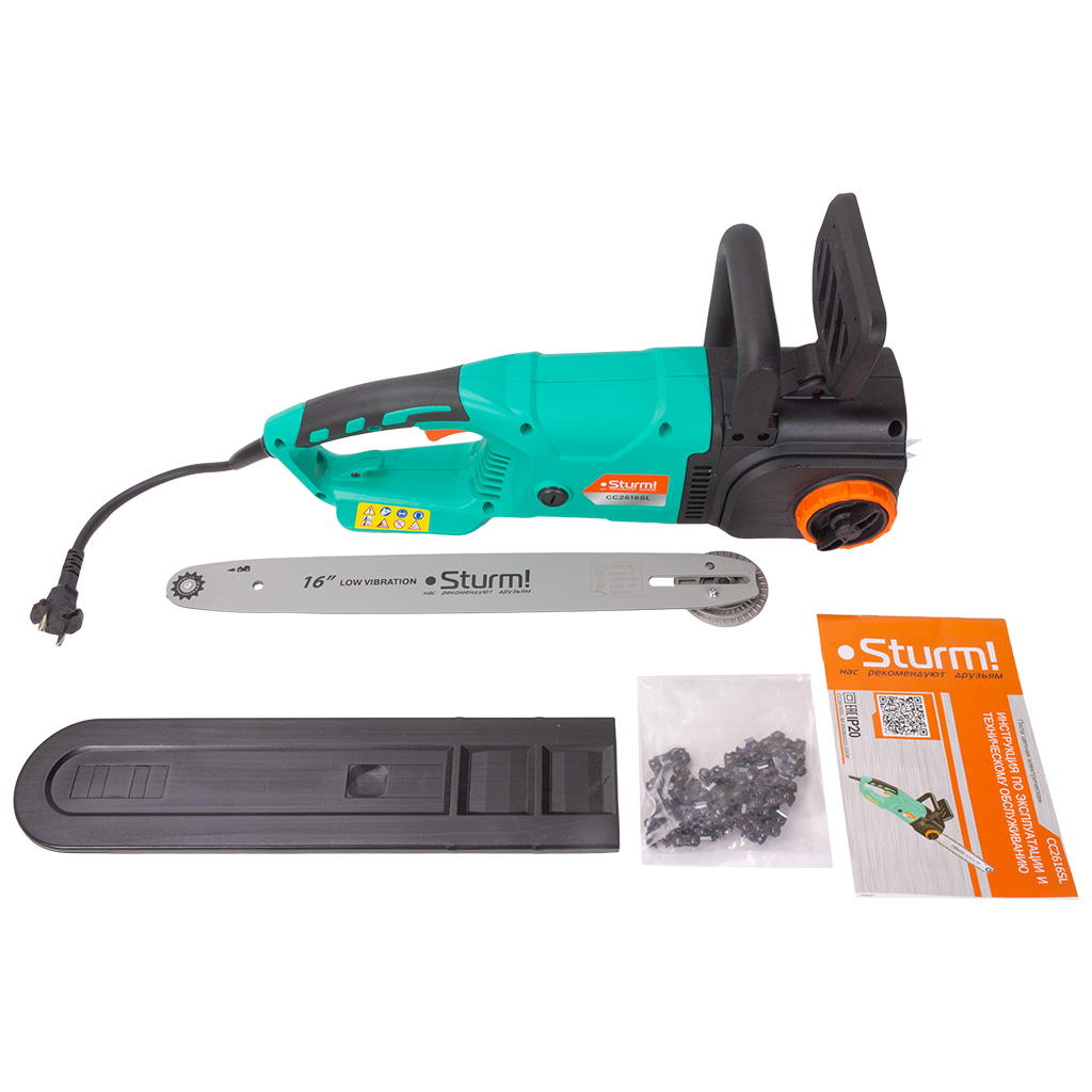 Пила электрическая цепная Sturm! CC2616SL, шина 16", 2,6кВт