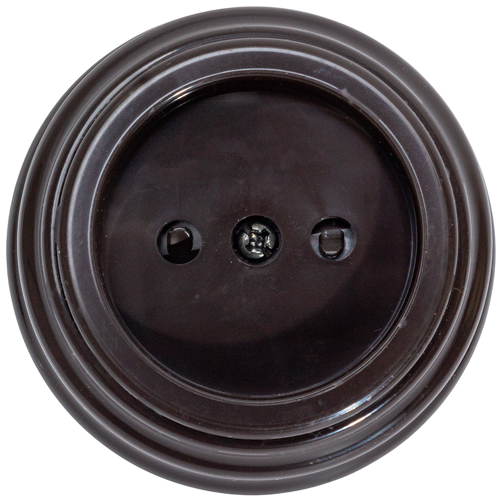 Розетка открытой проводки Bylectrica Ретро, 1-местная, без заземления, темный шоколад