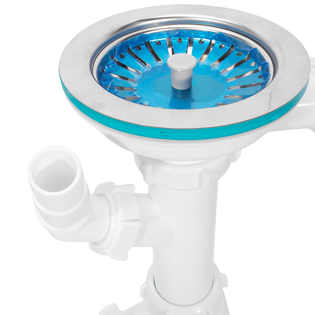 Сифон для мойки Aquant, выходом под стиральную машину, с переливом D40-40/50мм, L700мм