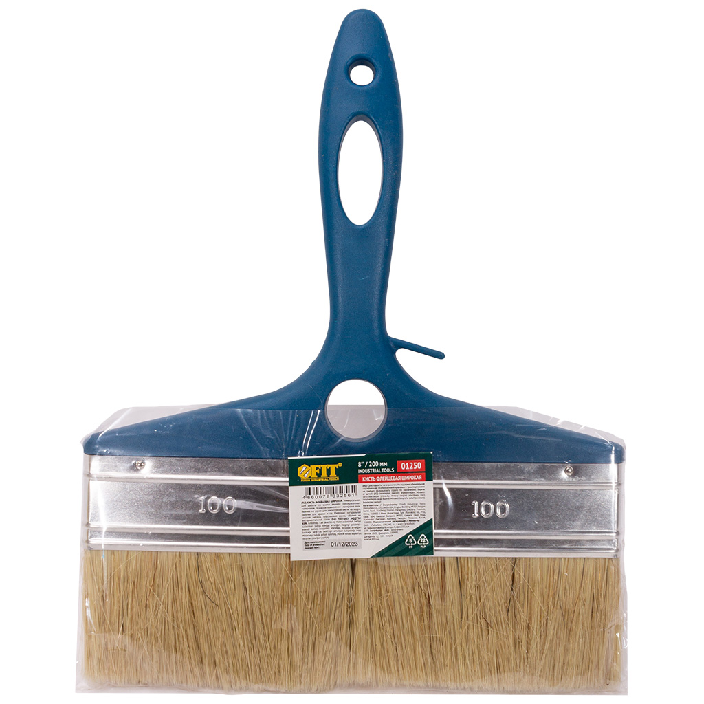 Кисть плоская Fit Атлант натуральная щетина, 200мм