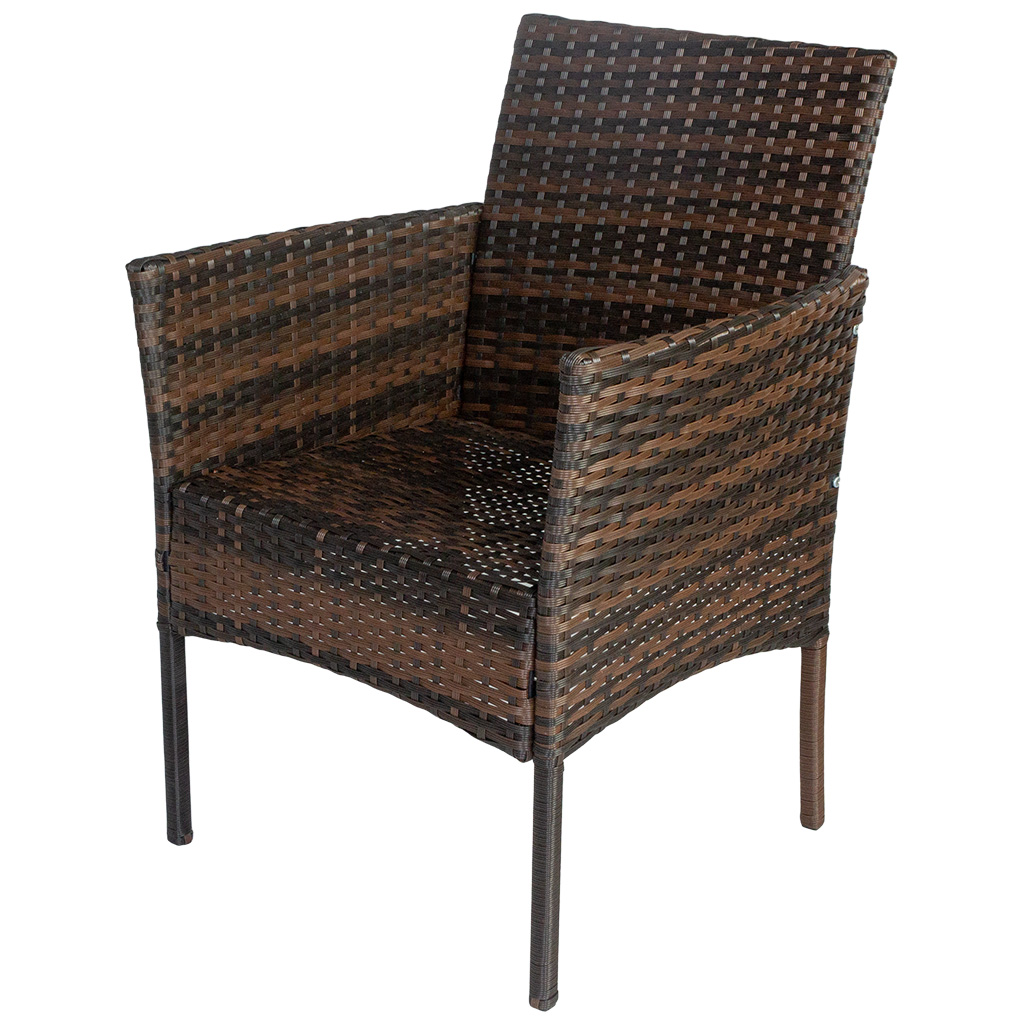 Набор мебели Доминика SFS003, стол + диван + 2 кресла, темно-коричневый