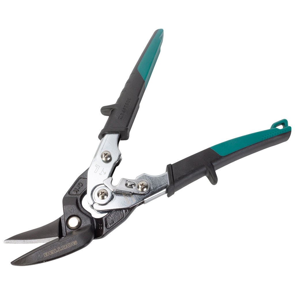 Ножницы по металлу Kraftool Bulldog, левый рез усиленные 260мм