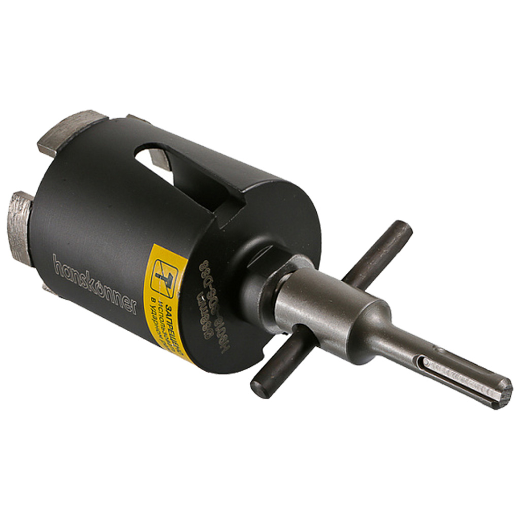 Коронка алмазная Hanskonner, по бетону, D68мм, 5 сегментов