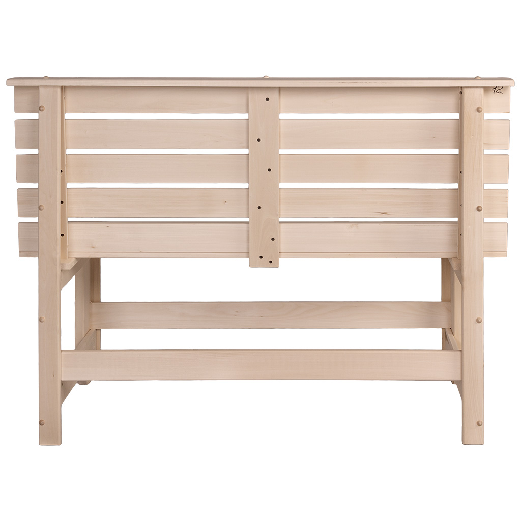 Скамья без подлокотников, липа, 1200мм х 870мм х 550мм