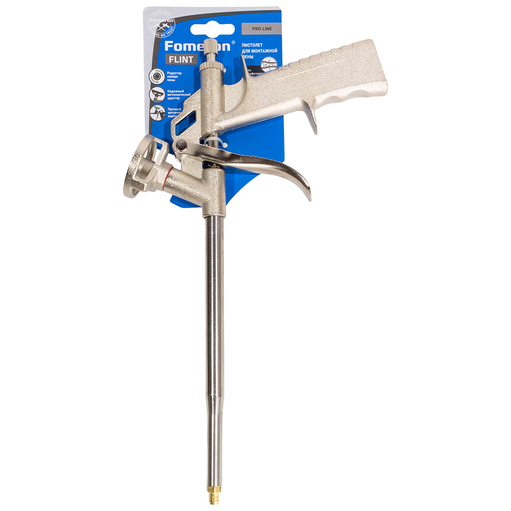 Пистолет для монтажной пены Fomeron Flint, металлический корпус