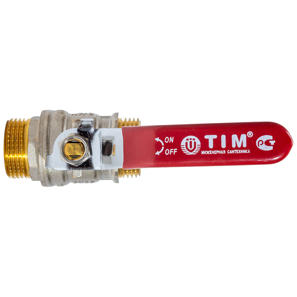Кран шаровый для воды TIM, 3/4" ш-ш, рычаг