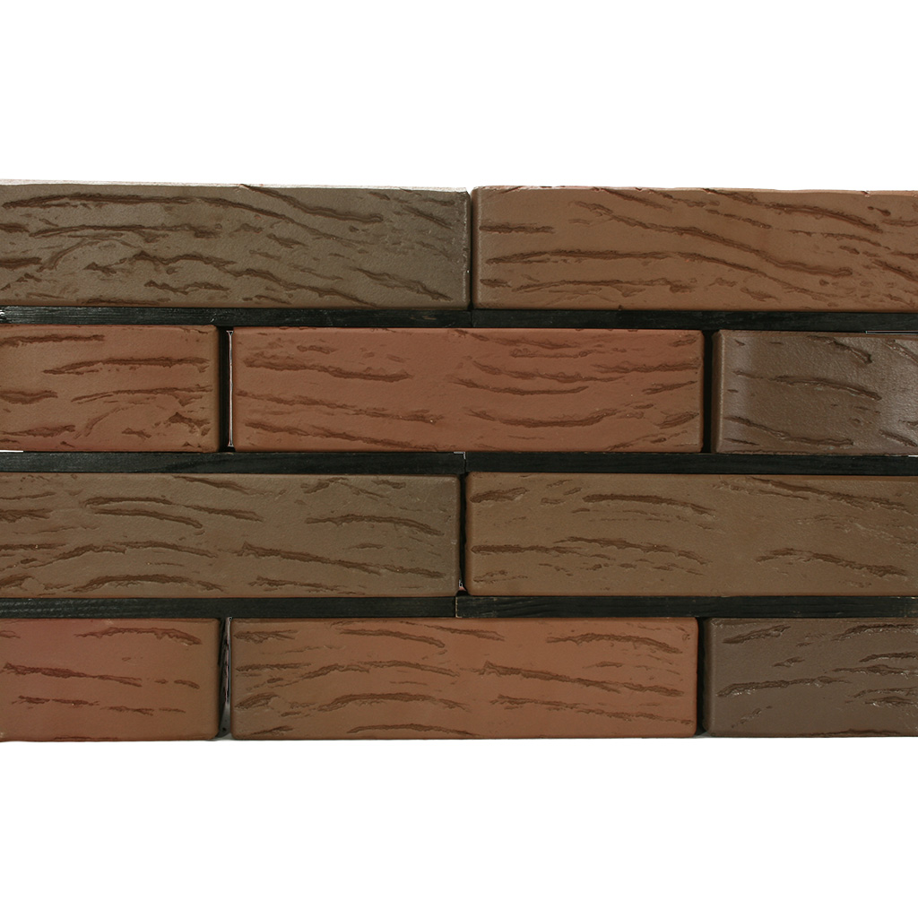 Кирпич лицевой керамический Саранский, баварская кладка, рустированный, 1,0НФ, М175, (420шт, упаковка)