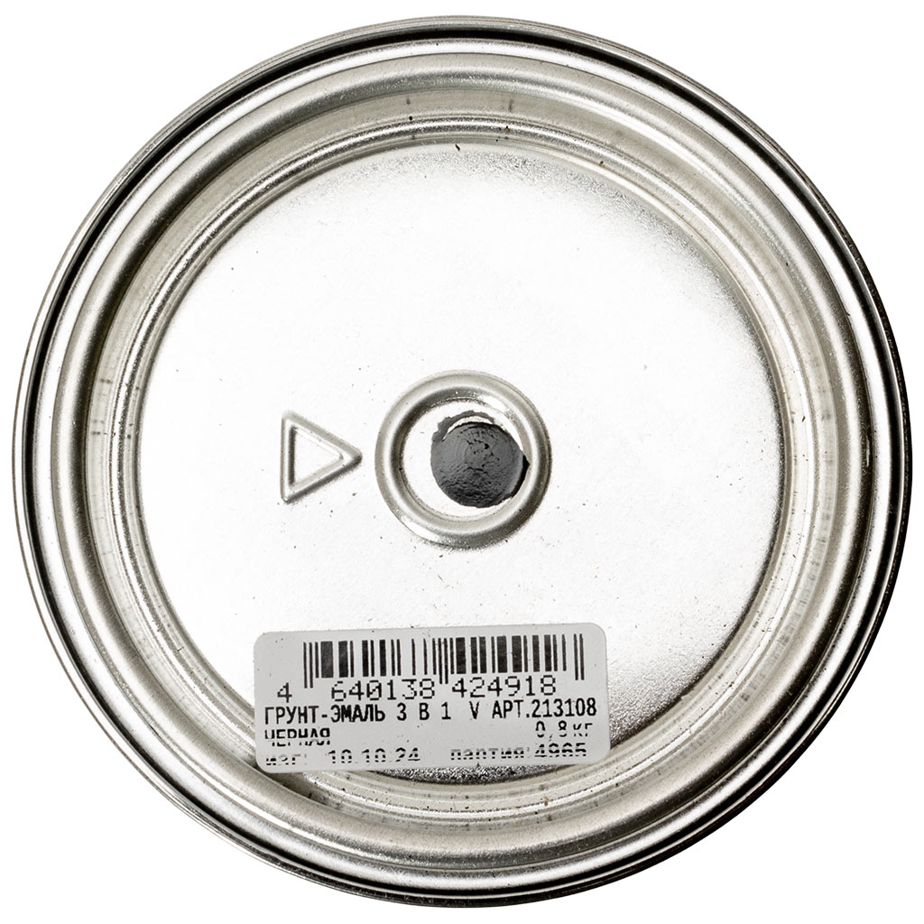 Грунт-эмаль "V" по ржавчине 3в1, черная, 0,8кг