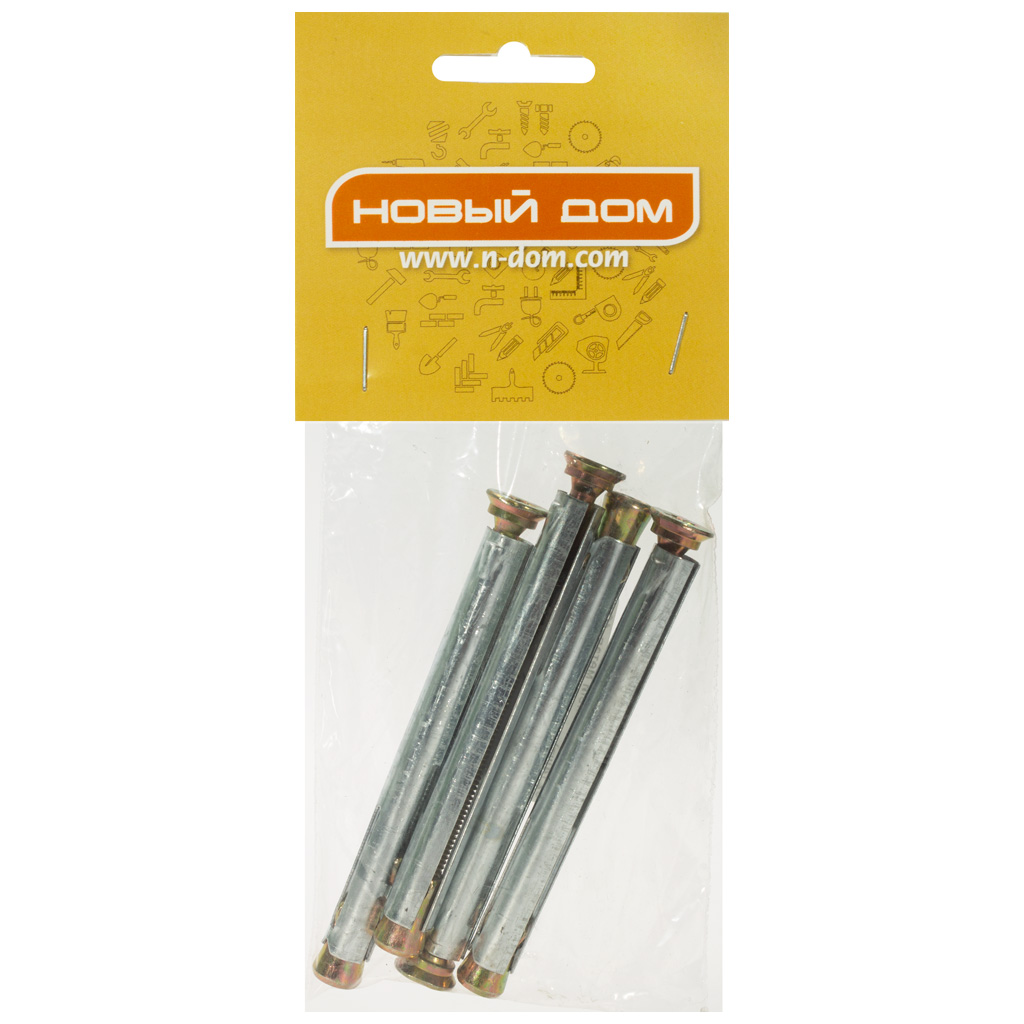 Дюбель рамный 10 х 92, металлический, 4 шт/упак