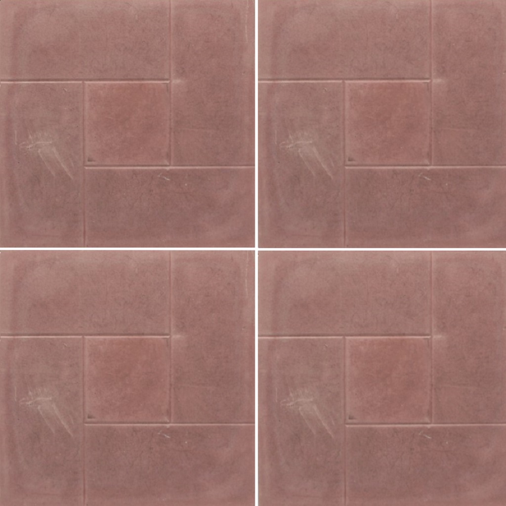 Плитка тротуарная "4 кирпича", 300х300мм, коричневая