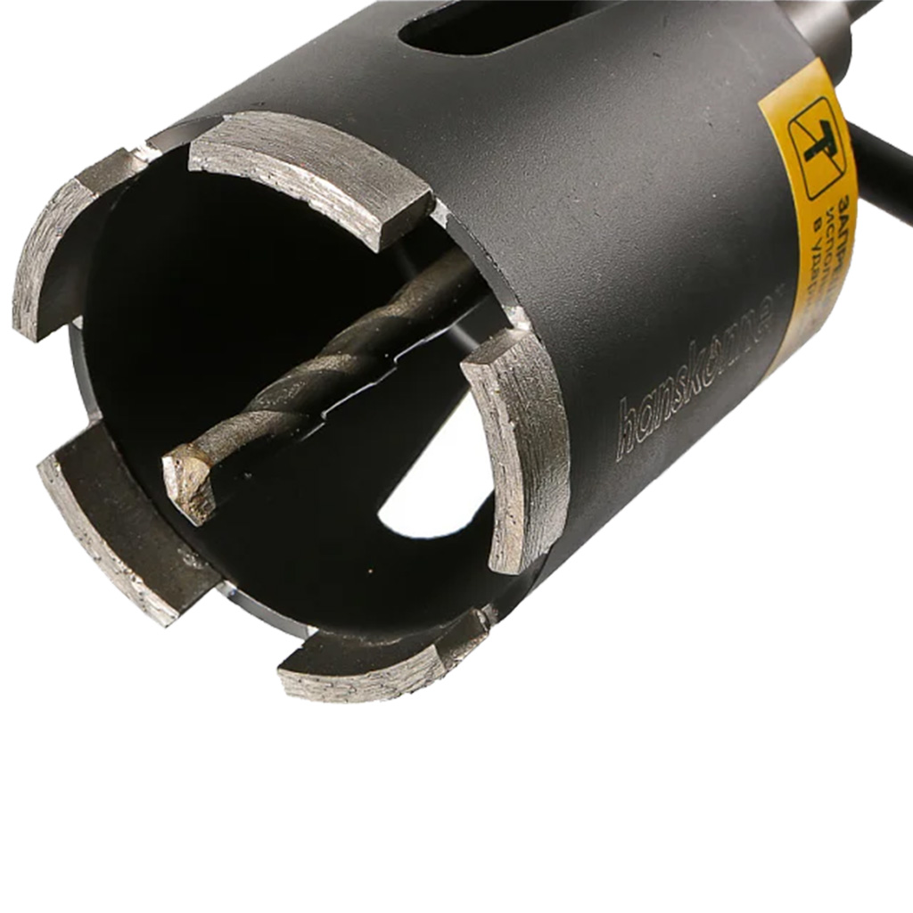 Коронка алмазная Hanskonner, по бетону, D68мм, 5 сегментов