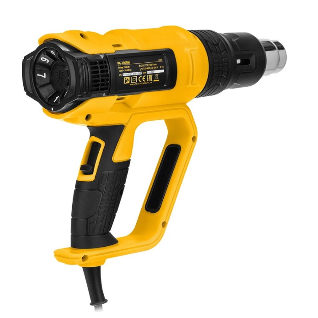 Фен строительный Denzel HG-2000M, 2000Вт