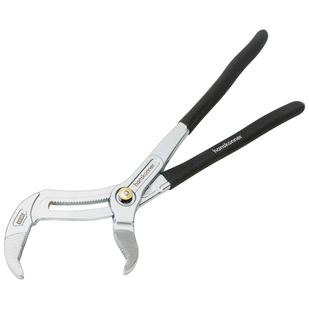 Клещи переставные Hanskonner, кнопочный шарнир, зев 90мм, 400мм