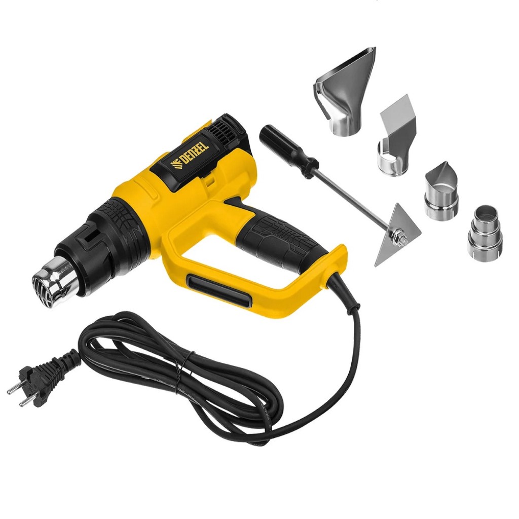 Фен строительный Denzel HG-2000M, 2000Вт