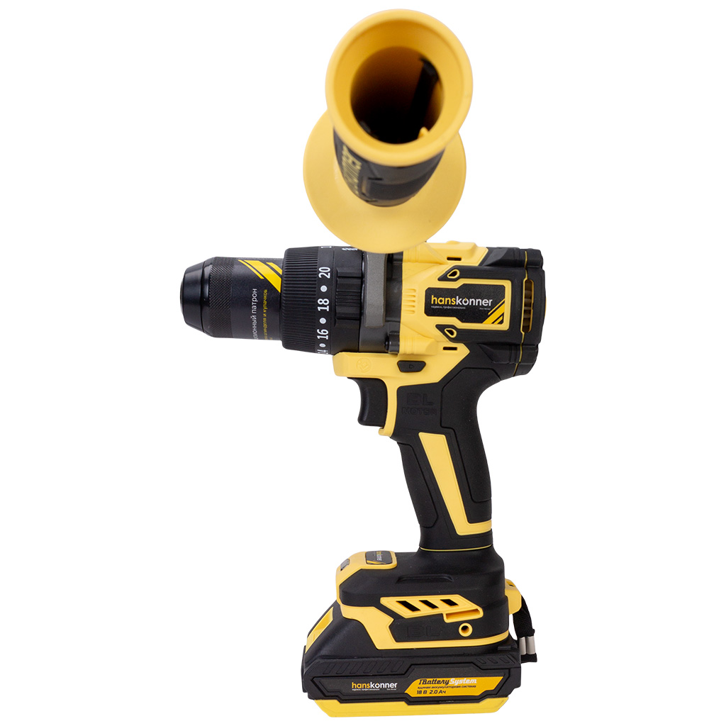 Дрель ударная Hanskonner, аккумуляторная, с бесщеточным двигателем, 18В, HCD18165BLI