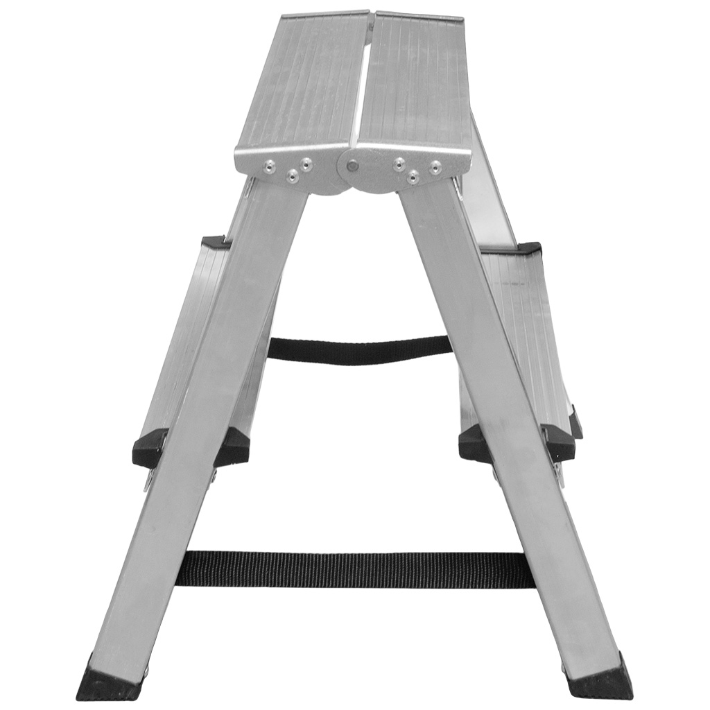Стремянка Sarayli двухсторонняя, алюминиевая, 2 ступени