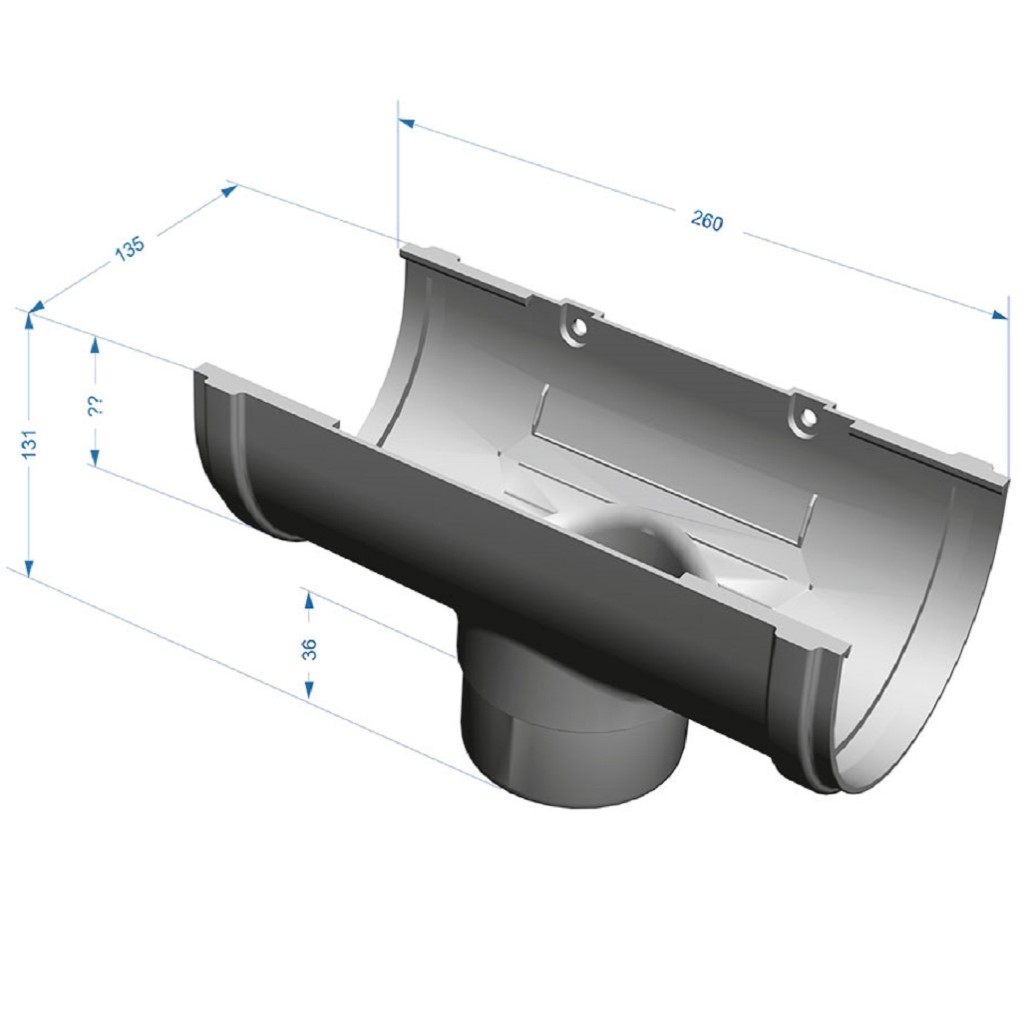 Воронка водосточная Дёке Premium, шоколад