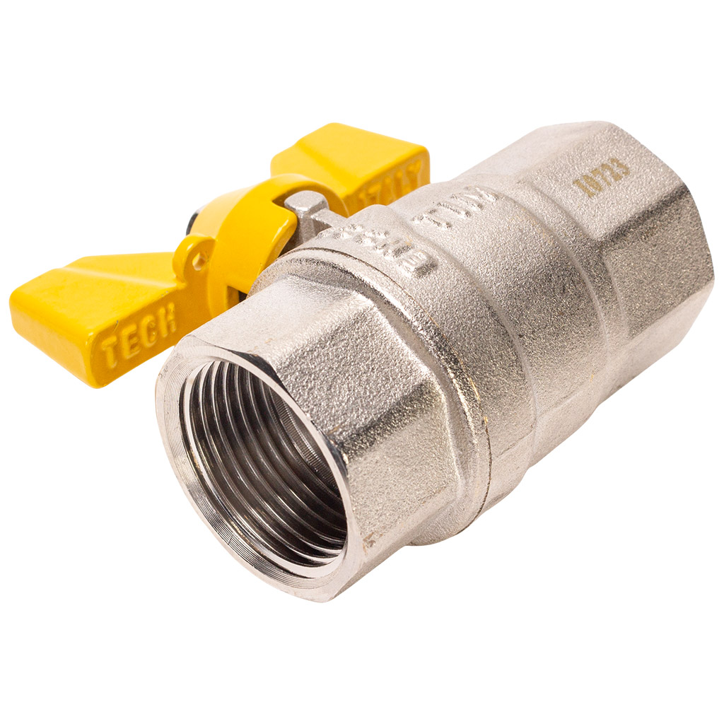 Кран газовый TIM, шаровый, 3/4'' г-г, бабочка