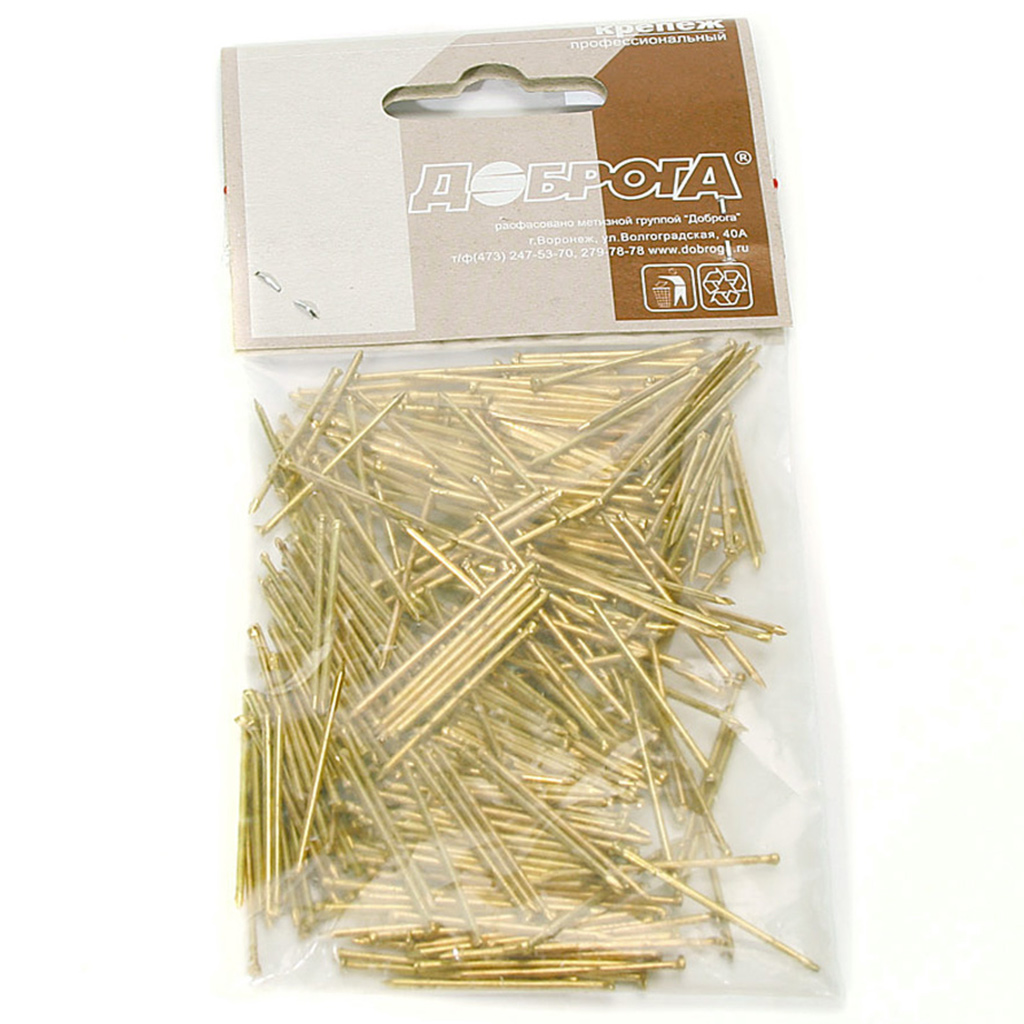 Гвоздь финишный  40 х 1.4мм, латунь, 0.1кг